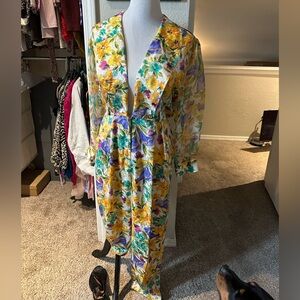 Vibrant Vintage Floral Jumpsuit size small